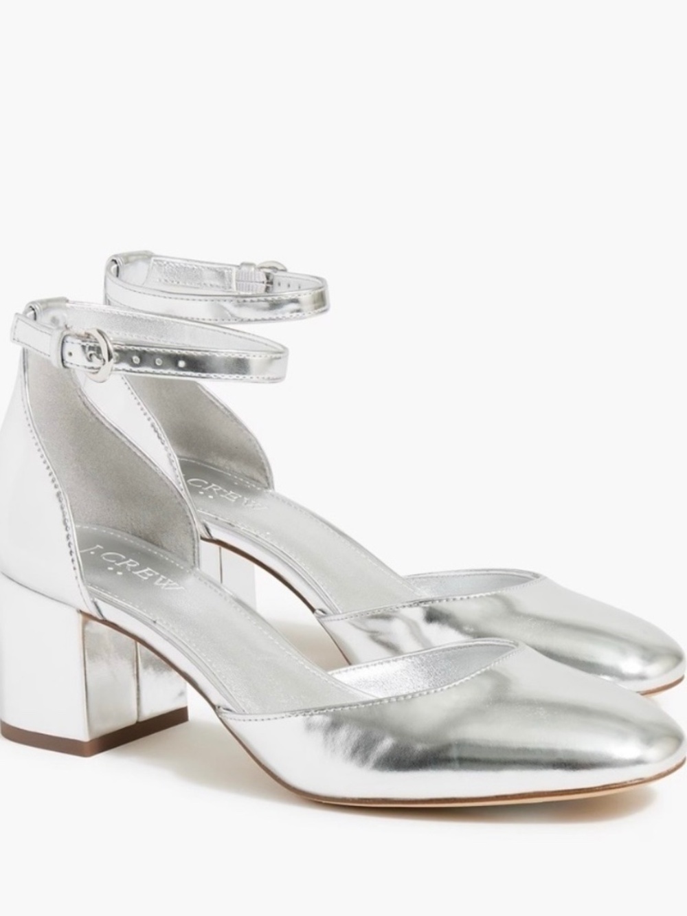 Jcrew silver heels